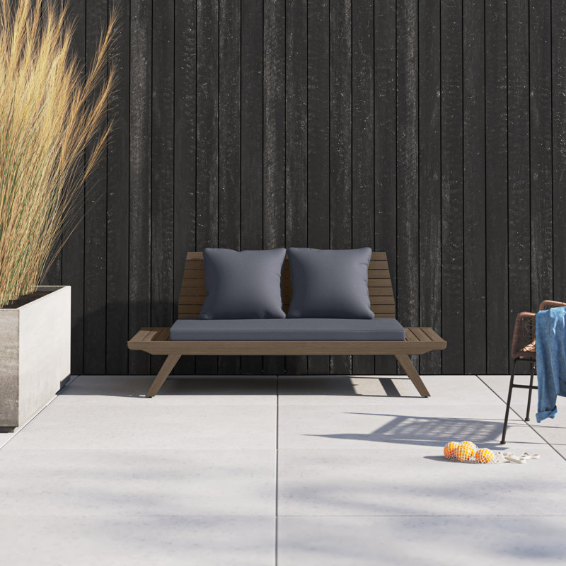 Bullock Outdoor Wooden Loveseat with Cushions & Reviews AllModern